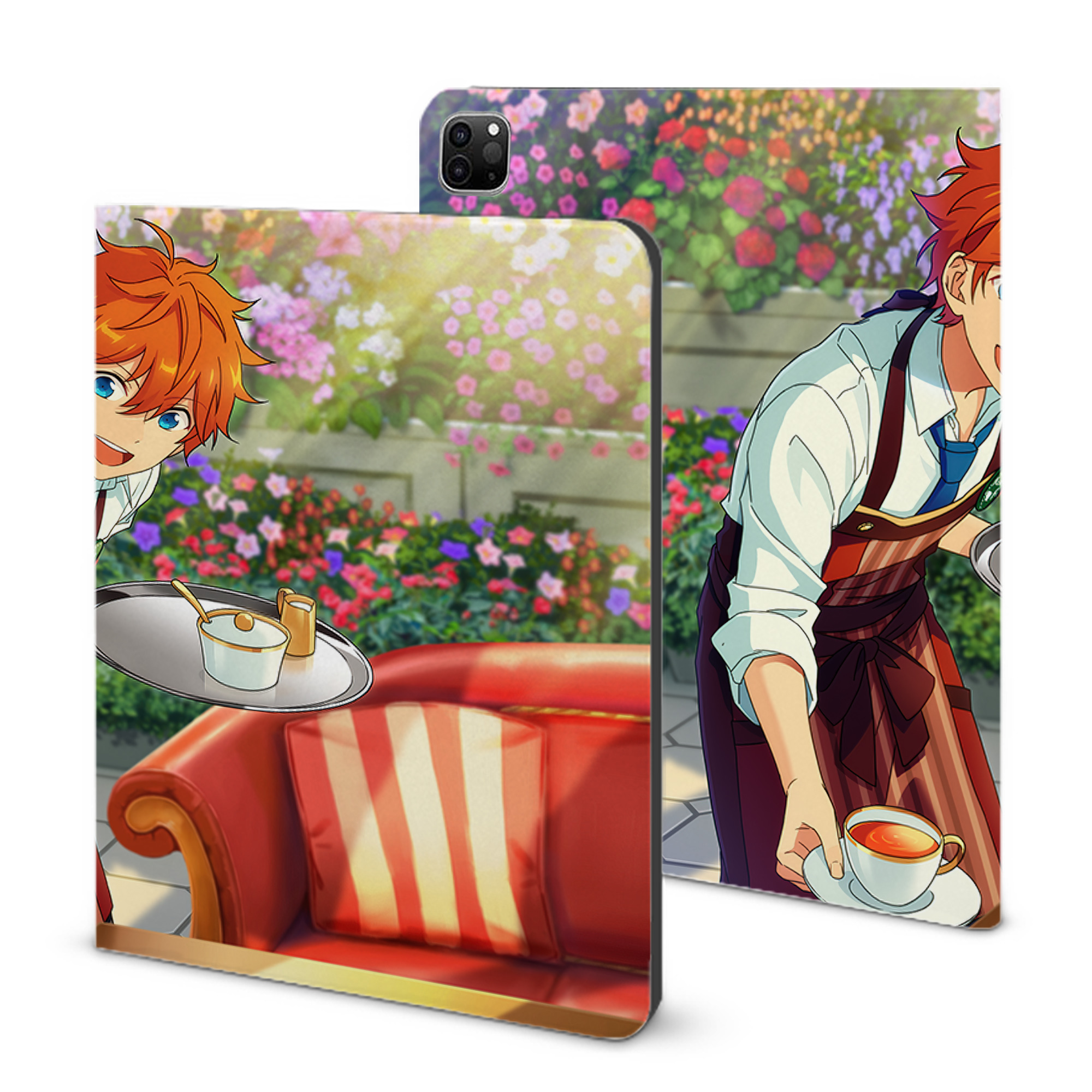 （画像用） あんさんぶるスターズ! Ensemble Stars IPad ケース ブック型 PUレザー TPU 耐衝撃 軽量 薄型 ペン収納なし 全面保護 IPad 各モデル対応